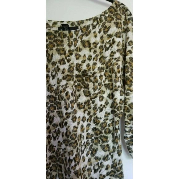 Inc Leopard Print Blouse Size Small S Internationa - Picture 3 of 5